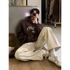 Mens Hooded Sweatshirt 2026 Loose Fit Print Casual Pullover Top