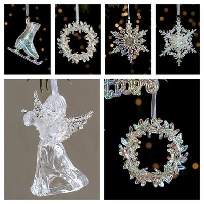 Angel Christmas Hanging Decoration Acrylic Christmas Tree Ornament Xmas Ornament Ball  Scene Making