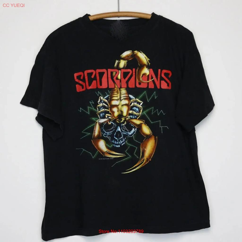 Vintage Scorpions 1988 Tour Heavy Cotton Black S 234xl T Shirt Cs432 Vintage Breathable Casual Designer Clothes Unisex