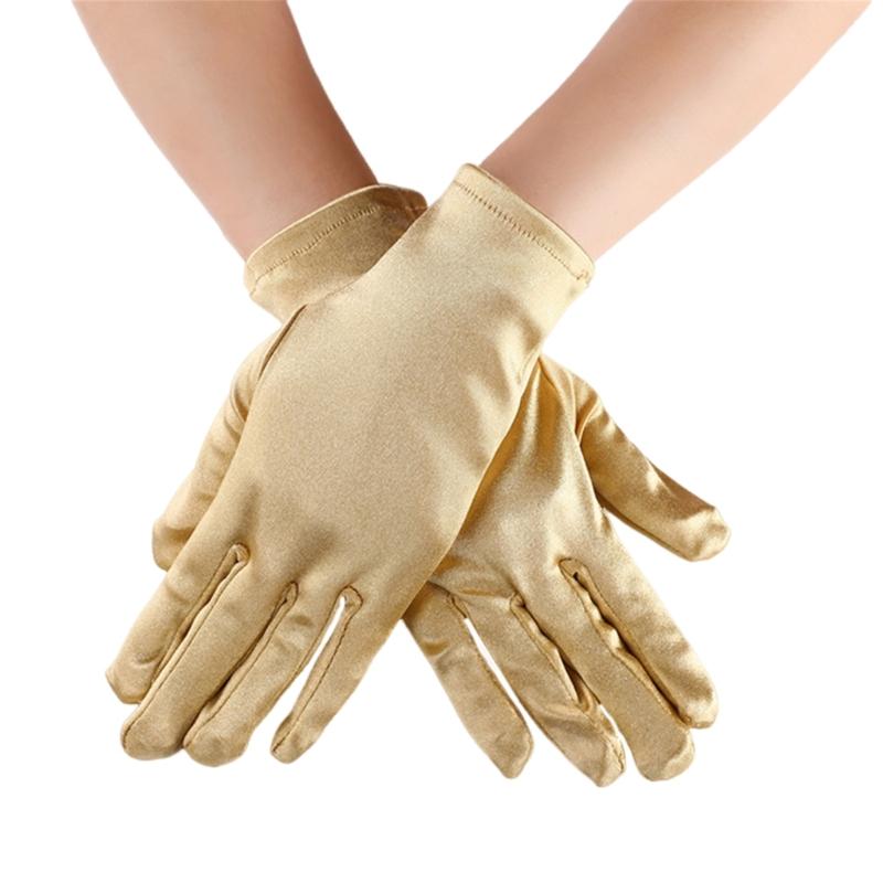 Kurze Handschuhe für formelle Veranstaltungen, Party-Kostümhandschuhe, elegante Zeremonienhandschuhe, Erwachsenen-Unisex-Bühnenauftritte, Handhandschuhe