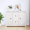 814565 vidaXL White Buffet 100x35x74 Cm Solid Pine Wood