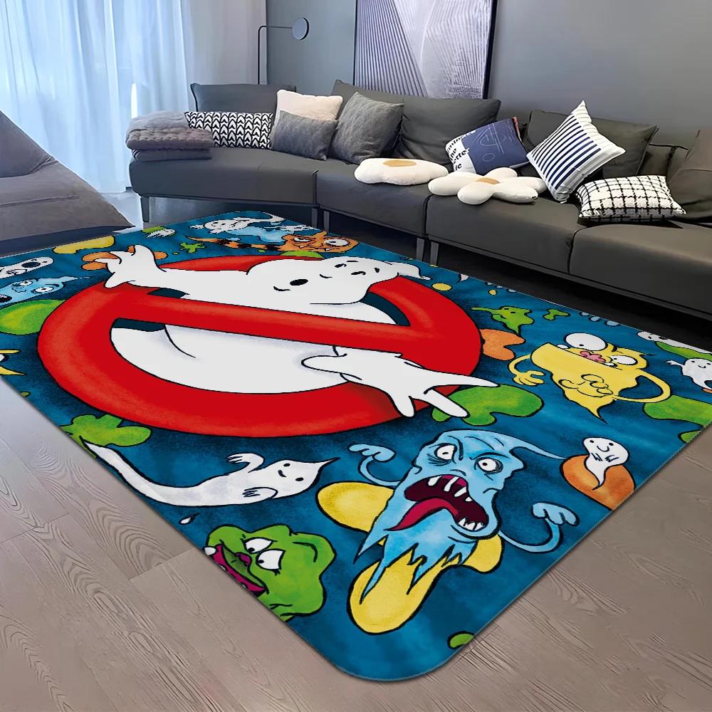 Ghostbusters Door Mat Washable Non-Slip Living Room Sofa Chairs Area Mat Kitchen Toilet Rug
