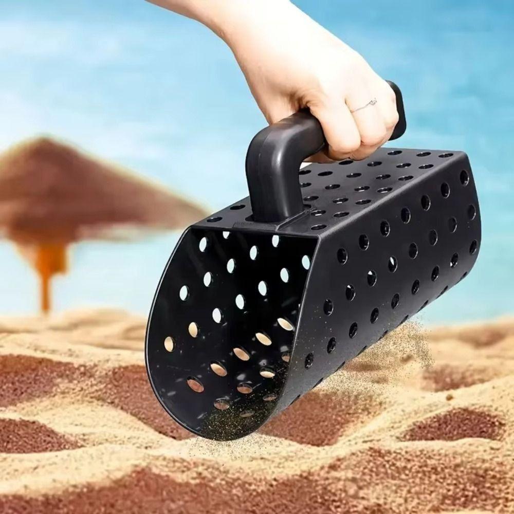 2Pcs Digging Tool Sand Scoop Shovel Set Black Beach Shovel Sand Sifter Garden Gadgets
