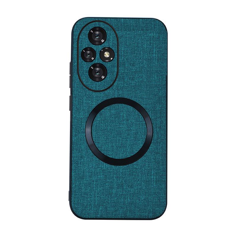 Applicable To Honor 200 Mobile Phone Case Honor 200lite Protective Case CD Pattern Magnetic Ring 200pro Cloth Pattern New Model