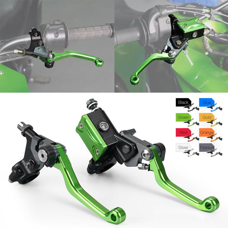 For Kawasaki KX 65 KX 85 KX 125 KX 250 KX250F KX450F KLX 125 KLX 250 D-TRACKER KLX450R 7/8" Hydraulic Brake & Cable Clutch Lever