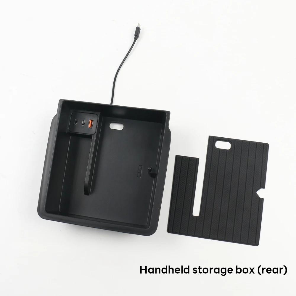 Armrest Storage Box USB Type C For Tesla Model 3 Highland 2024