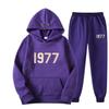 ESSENTIALS 1977 Trendy Fleece Hoodie Set - Unisex Loose Fit Sweatshirt