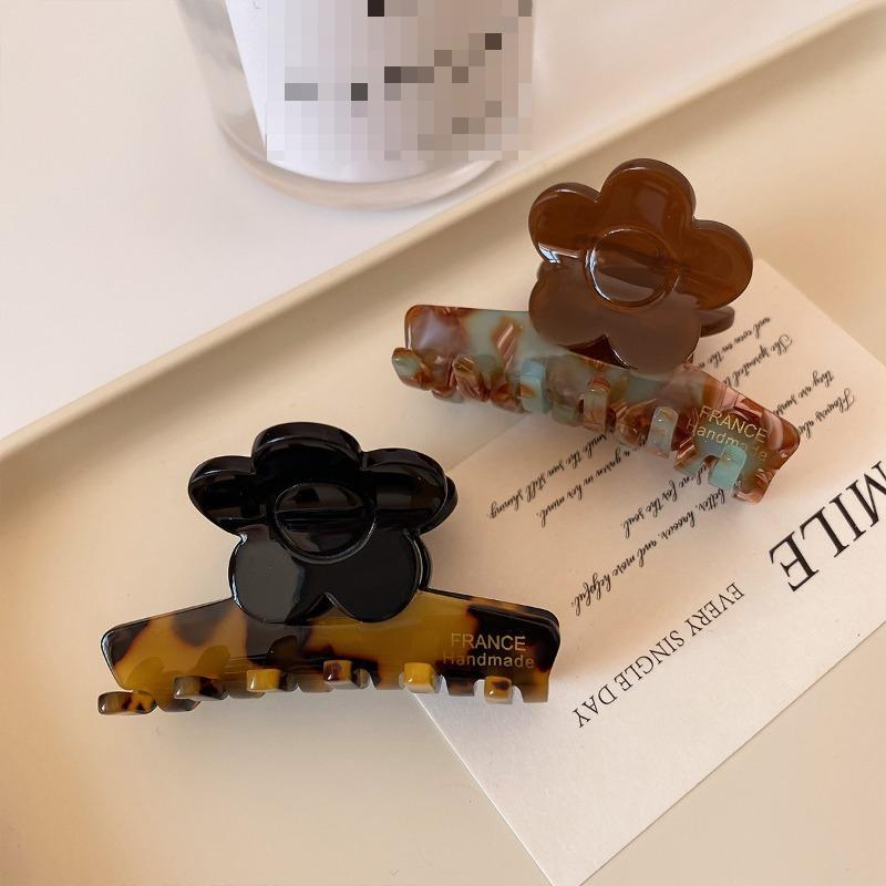 Korean New Style Acetate Flower Hairpin Female Back of The Head High-end Light Luxury Style Hairpin Hair Clip Headdress
