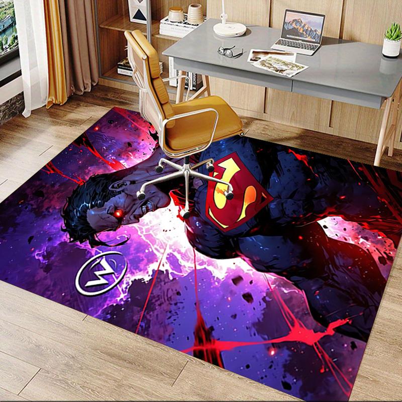 1pc Superman Carpet, for Home & Office Decor, Desk Chair Carpet, Festive Gift,Conference Room CarpetL1284