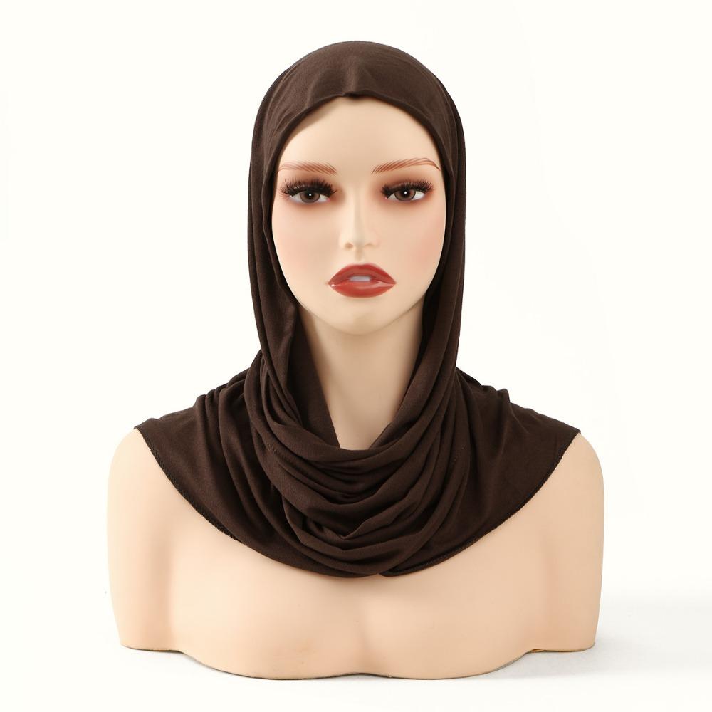 Modal Jersey Instant Hijab Cotton Stretch Hijab Caps Classic Headscarf for Women