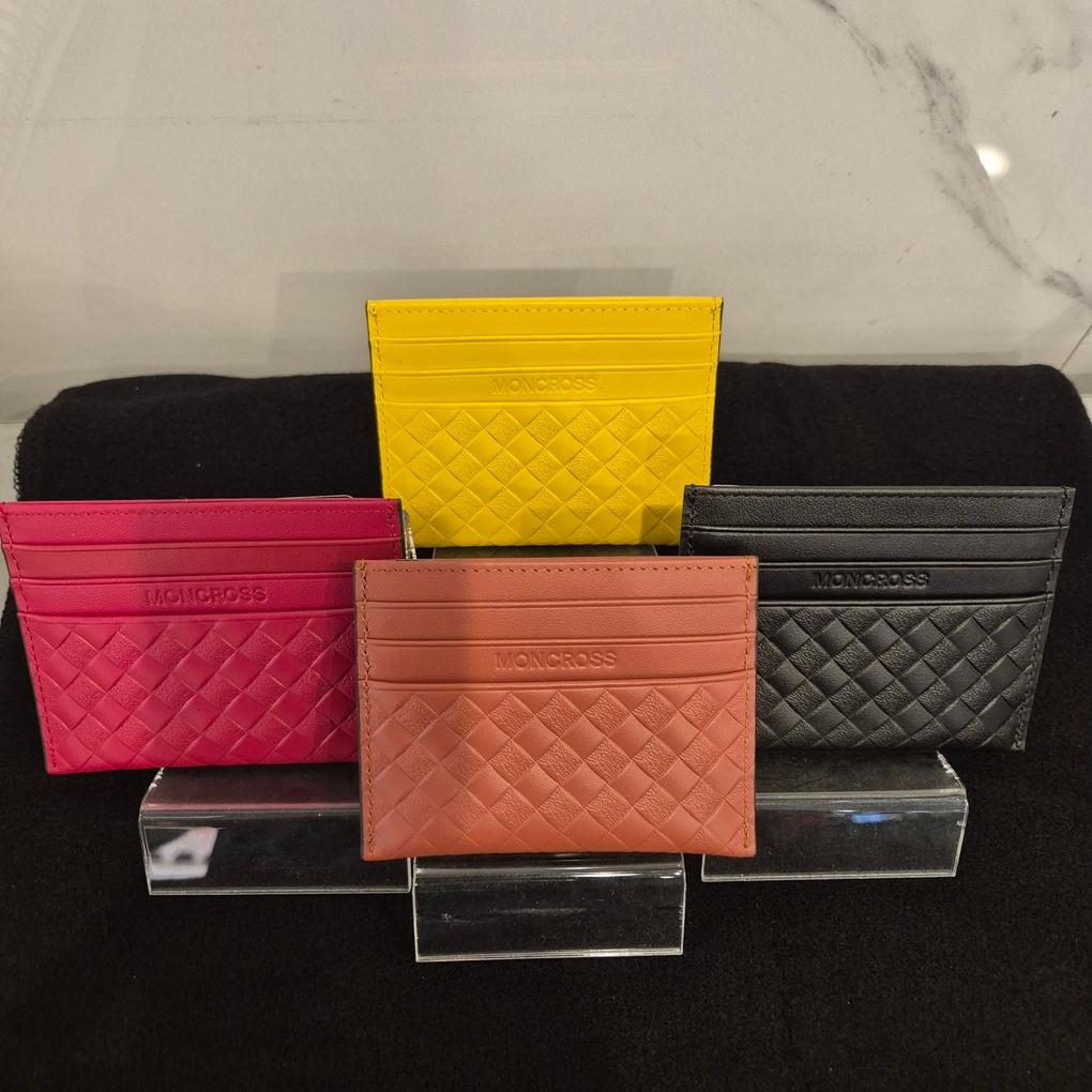 Moncross 9168BR1 Plaid Leather Card Wallet, NC Gyeongsan Branch