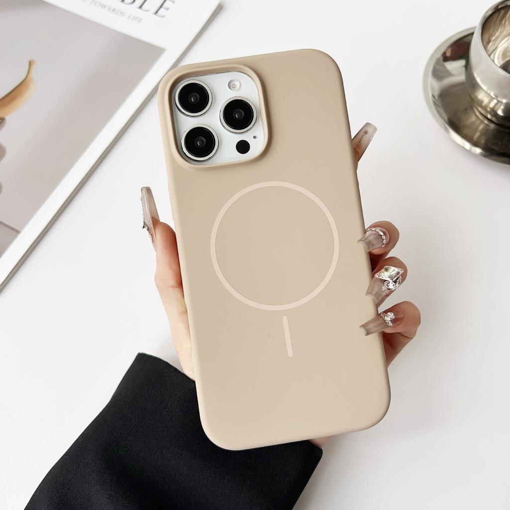 Thin Ring Magnetic Liquid Silicone Suitable for IPhone17promax Mobile Phone Case New Apple 16 Anti Fall 14 Soft Case