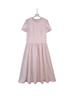 Women's Stylish Waist-Cinched Mid-Length Round Neck Dress