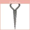 Chain Box Geometric Necklace With Rhinestones Tassels For Fashion Enthusiasts
