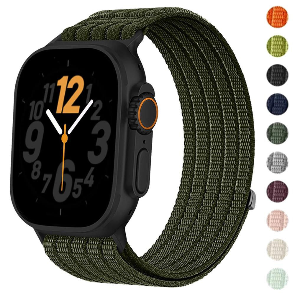 Geflochtenes Nylonarmband für Apple Watch Band Ultra 3 2 49mm 45mm 42mm Armband Iwatch Serie 11 10 9 8 7 6 SE 5 4 38 46 41mm 44mm 40mm