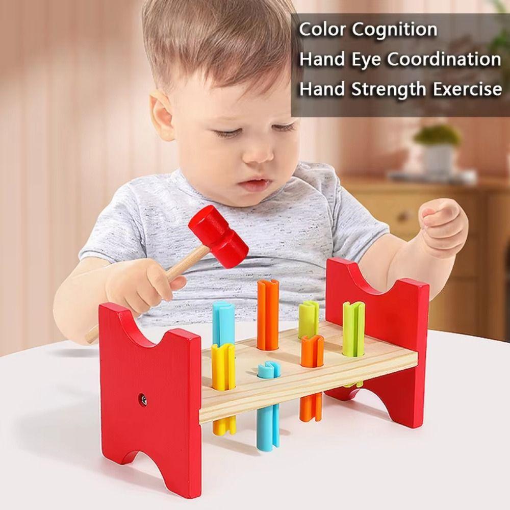 Pounding Toy Mallet Hammering Pounding Toy Simulation Montessori Nail Screw Games  Kids Gifts
