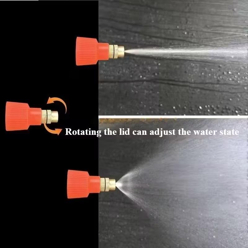 2pcs Spray Nozzles Featuring Adjustable Spray Leak-Proof Rubber Gaskets For Flower Watering Gardening Lawn Care Hose Nozzles