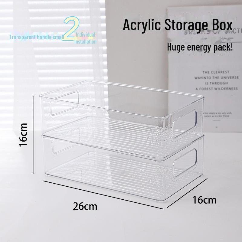 

Акриловый прозрачный настольный ящик для хранения косметики, чайных пакетиков и всякой всячины