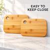 Cutting Board Set with 2 Smooth Sanded Boards, Rounded Corners, and Hanging Holes for Cutting Fruit, Vegetables, and Bread in the Kitchen
