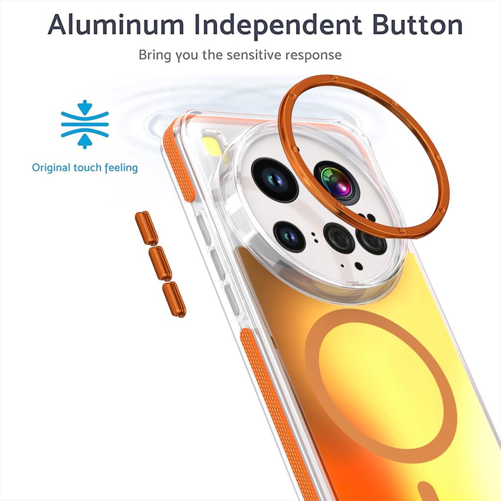 For Xiaomi 15 Ultra Case Compatible with MagSafe Color Changing TPU Acrylic Phone Back Cover