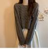 Women's Round Neck Cable Knit Sweater - Soft, Lazy Style for Spring & Autumn