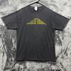Alstyle T Shirt Mens Large Black Space Cadet Graphic Distressed Vintage Look