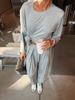 Women's Modal Lounge Set 2 Piece Oversized Top and Jogger Pants Soft Breathable Spring Fall Casual Tracksuit