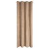 Curtain 140X250 Melanie Velour Dark Beige Ready On Grommets