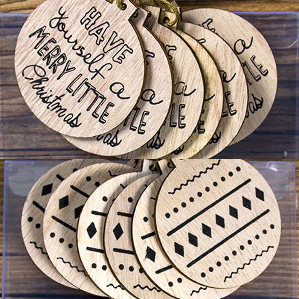 DIY Gifts Drop Pendant Christmas Tree Decoration Xmas Hanging Snowflake/Star/Angel Wooden Ornaments