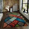 Mandala Pattern Colorful Quilt Cover Non-slip rug suitable for living room and bedroom sofas