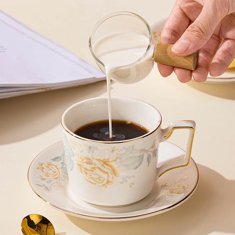 Jingxun Ceramic Coffee Cup and Saucer Set
