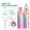 Electric Eyebrow Trimmer for Women 2 In1 Rechargeable Facial Hair Removal and Eyebrow Shaver Painless Face Razor Body Epilator