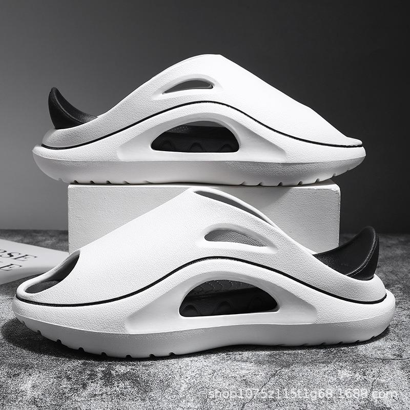 

Summer couple one-word drag non-slip thick bottom casual light wear-resistant beach wear can be distributed comfortably 36-37 білий