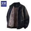 ROMON Men's Fleece-Lined Casual Flight Jacket