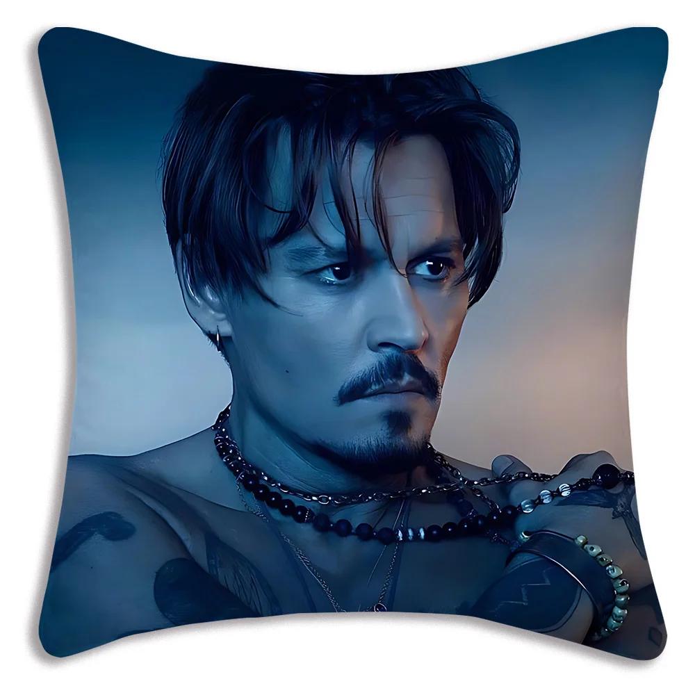 

Наволочки Мультяшные J-Johnny DeppS Диван Декоративные Домашние Двусторонняя Печать Короткий Плюш Милая Наволочка 12x12Inch