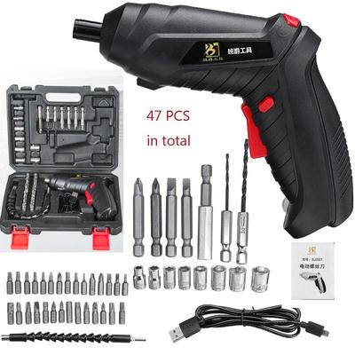 Neu 47 stücke 3,6 V Elektrische Schraubendreher Wiederaufladbare Cordless Power Bohrer Schraube Fahrer Kit USB Aufladbare Drahtlose Reparatur
