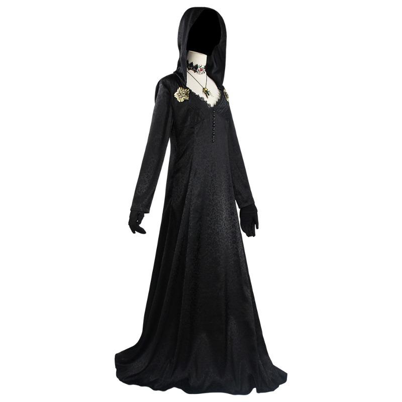 Halloween Costume Resident Evil Village Moth Girl Black Long Dress Costume Women's Clothing