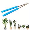 1 piece handheld soft-bristled leaf cleaning brush with handle - for home, garden, and outdoor use