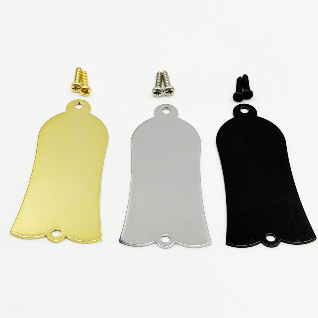 Bell-Shaped 2-Hole Bass Guitar Headstock Cover Iron Guitar Neck Truss Rod Cover Iron Core Cover Panel Cover