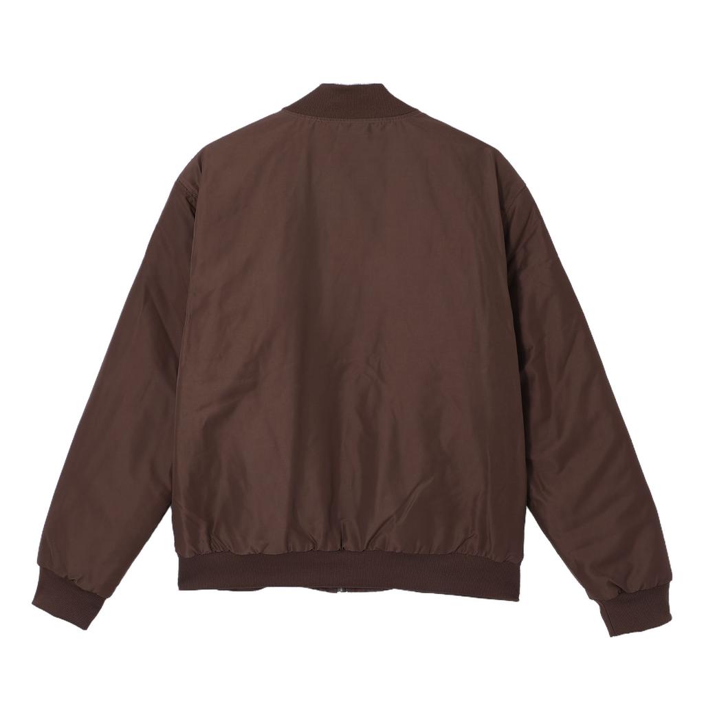 PUMA Solid Color Zipper Pilot Baseball Collar Long Sleeve Jacket Men jackets Brown 685352-65