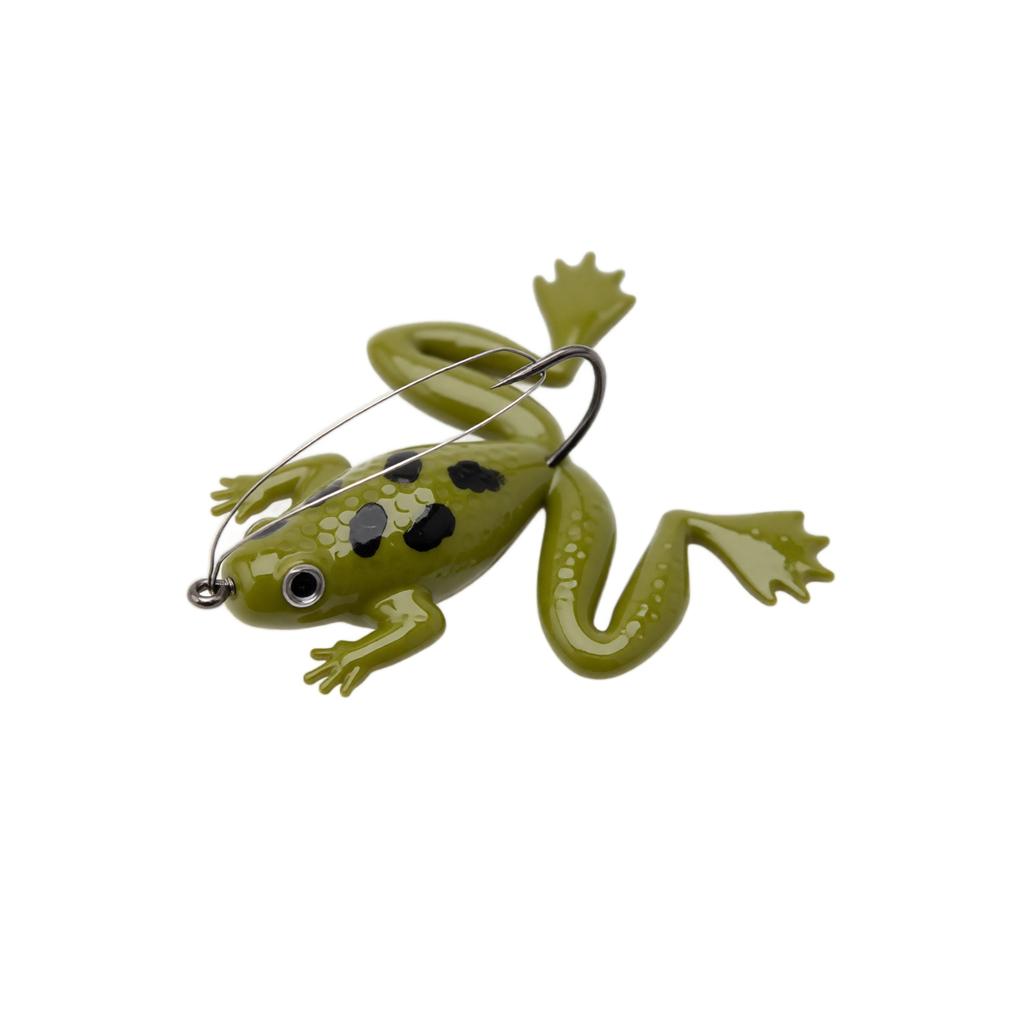 Soft Frog Lure Fishing Bait with Hook Anti-Snag Design Artificial Soft Bait for Freshwater Fishing Bass Pike Lure