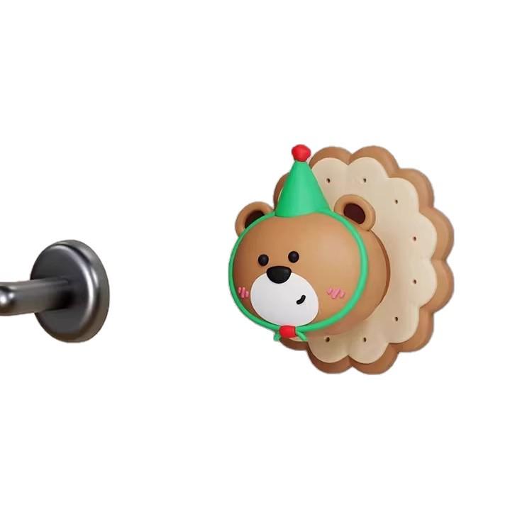 Creative Anti-Collision Door Stopper: Cute Behind-the-Door Handle Knock Pad & Refrigerator Sticker