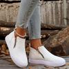Large Size Women High Help Shoes 2025 Autumn Winter New Comfortable Non Slip Flats Outdoor Height Increase Casual Shoes