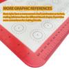 Silicone Baking Mat with Measurement for Oven, Colorful Non Stick Reusable Bakeware Sheet Liner for Make Macaron, Cookie, Pastry