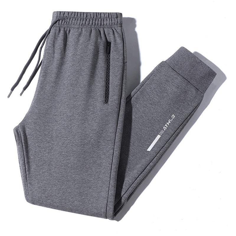 Spring Autumn Elastic Waist Loose Casual Drawstring Sweatpants Male Fashion All-match Sports Pants Men Trousers