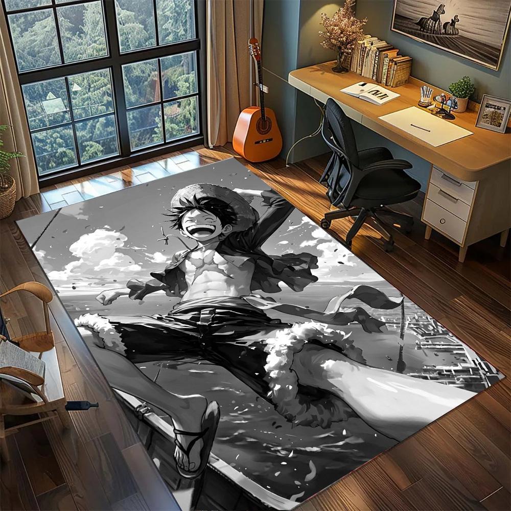 

One Piece Wanted Poster Rug Carpet Large Area Rugs Non Slip Washable Floor Mat for Gamer Room 60x90cm