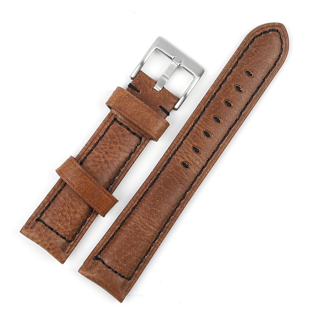 Crazy Horse Leather Strap 18mm 19mm 20mm 22mm Watch Band Men Women Sport Bracelet Replacement Belt Watches Accessories