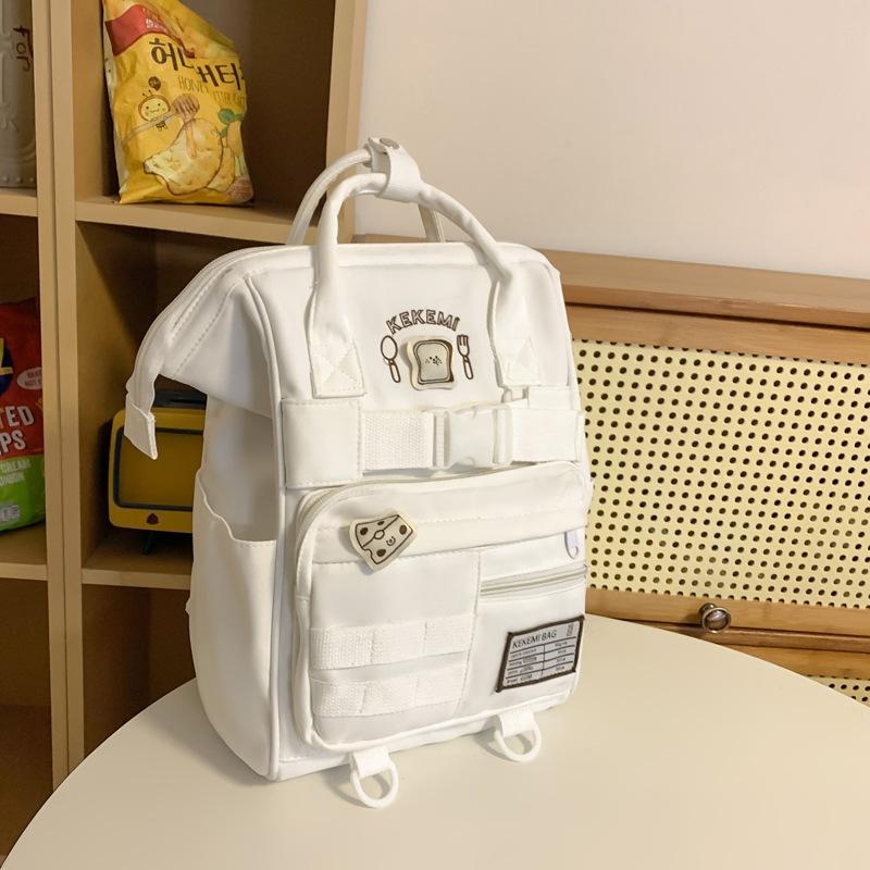 Schoolbag1011 New Fashion Large Capacity Multifunctional Wear-resistant Waterproof Clip Handbag Women's Shoulder Back Mommy Bag
