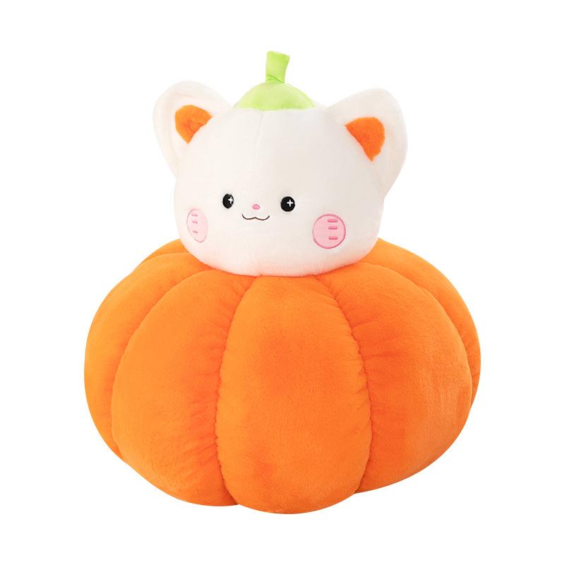 Cute Pumpkin Cat Plush Toy Girl Birthday Gift Sleeping Pillow Fashion Home Decoration