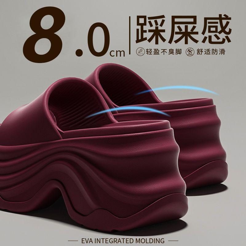 Ciabatte con Plateau Spesso da Donna Estate Sandali Comodi con Zeppa Donna Solidi Antiscivolo Eva Suola Spessa Ciabatte Scarpe